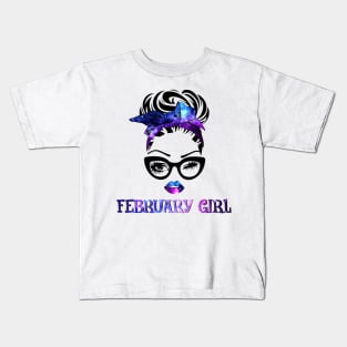 February Girl Galaxy Kids T-Shirt